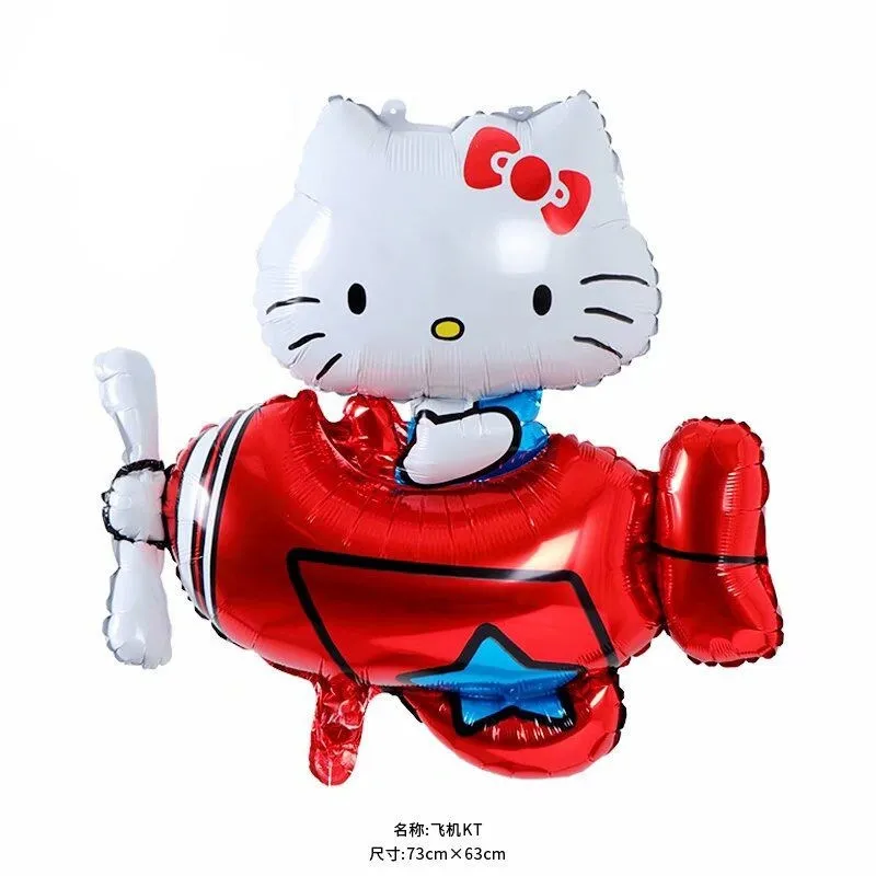 Украшения для дня рождения Hello Kitty воздушные шары из фольги в виде кошки круглый - Фото №1