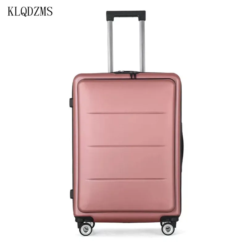 KLQDZMS 20 Inch Business Travel Boarding Case Front Open Computer  Luggage Female 22 