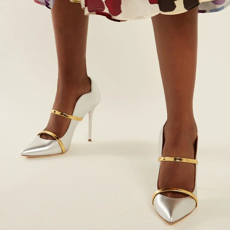 Модные женские бархатные туфли-лодочки с двойными блестящими ремешками