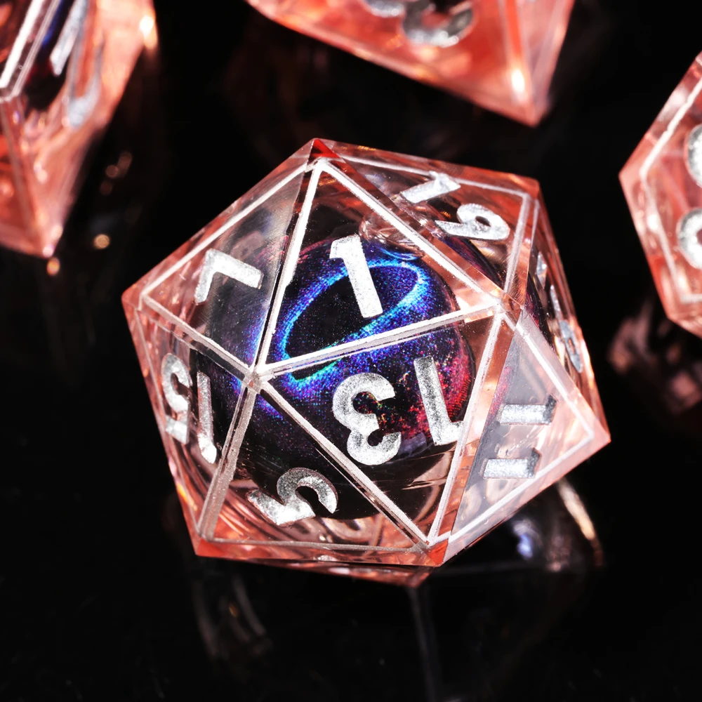 Мини-план огонь синий Глаз Дракона набор костей 7 шт. полиэдрические полимерные