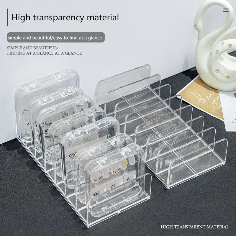 7-сетчатая акриловая коробка для ногтей органайзер палитры теней век лоток