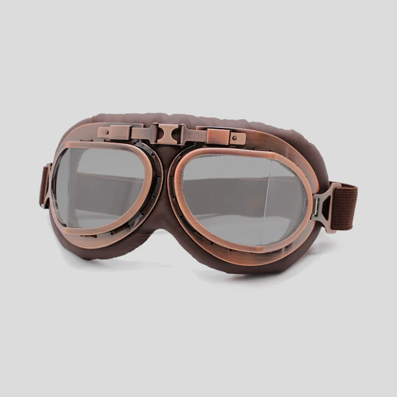 

Universal Vintage Motorcycle Goggles Pilot Motorbike Scooter Biker Moto Glasses Steampunk Goggles for Steampunk Harley Helmet