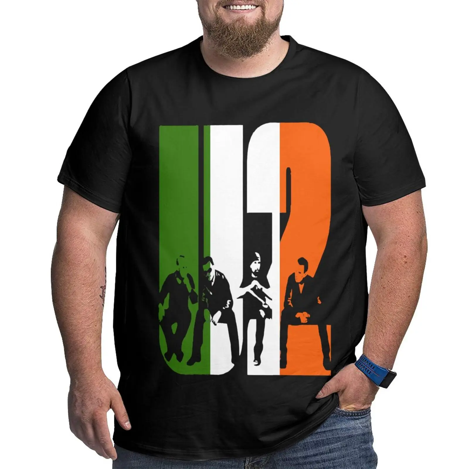 

Футболка мужская оверсайз онлайн U2 с принтом «шушуа дерева Айрис»