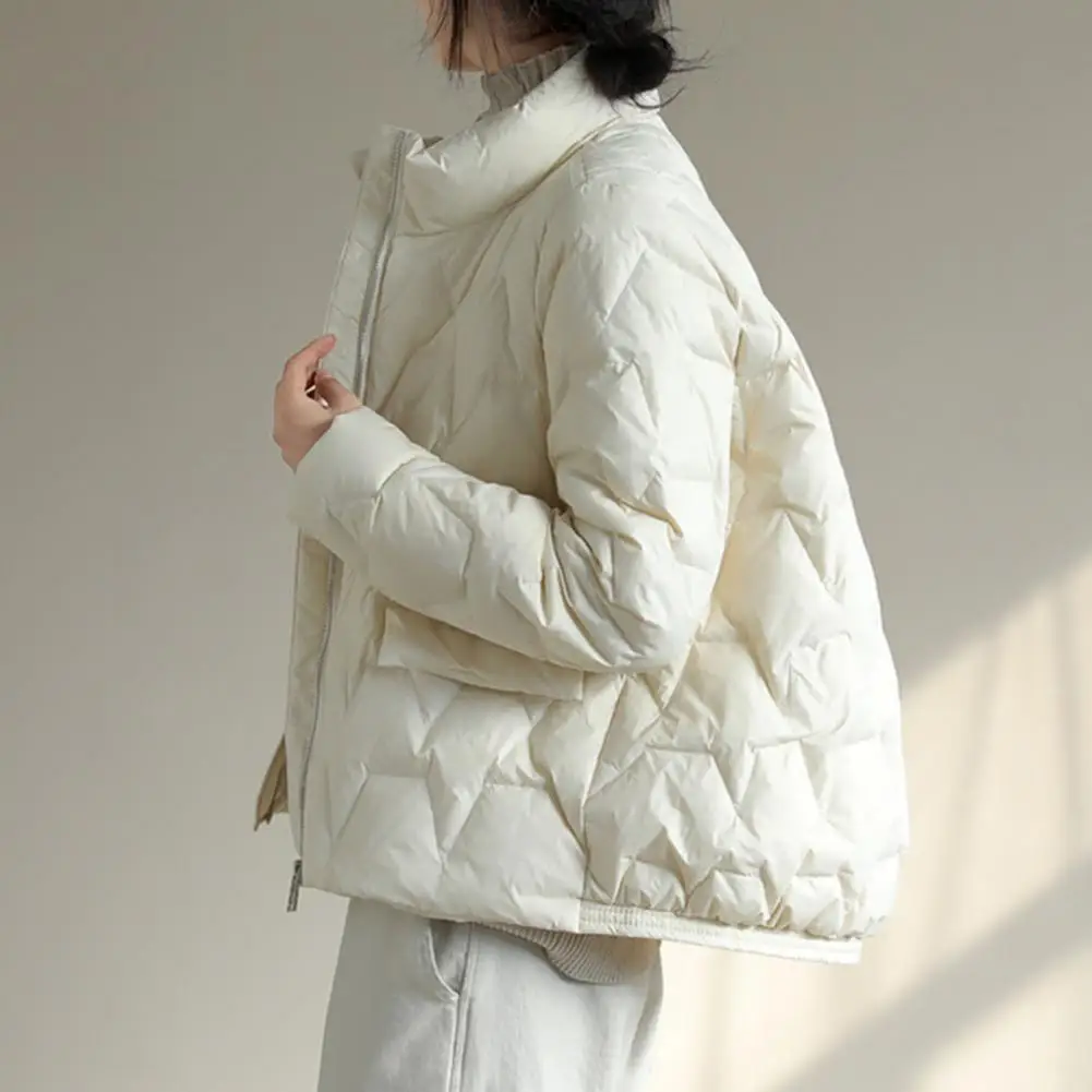 Woman Red Reversible Quilted Jacket Oversize 2022 Spring Autumn Winter Double-Sided Padded Loose Coat Casual Classic Chic