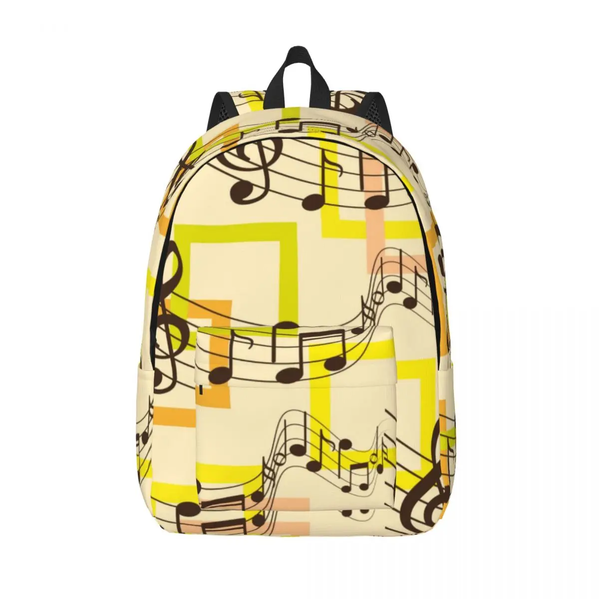 

Laptop Backpack Unique Abstract Music Note Treble Clef School Bag Durable Student Backpack Boy Girl Travel Bag