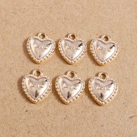 20pcs 13x16mm gold color alloy love heart charms for making cute drop earrings pendants necklaces diy bracelets jewelry findings