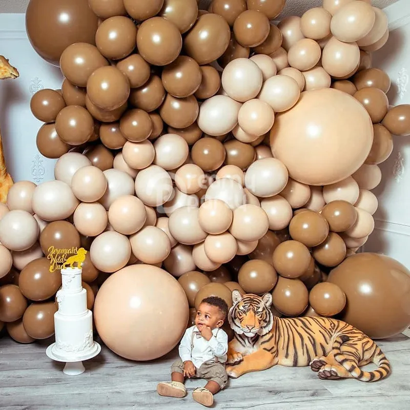 

5/10/12/18inch Brown Beige Neutral Balloons Arch Baby Shower Wedding Birthday Baptism Gender Reveal Nude Balloon Set Party Decor