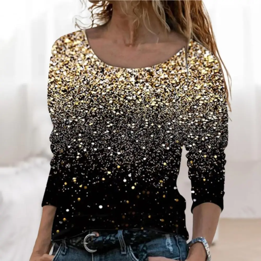 

Женская футболка с длинным рукавом, с градиентным принтом