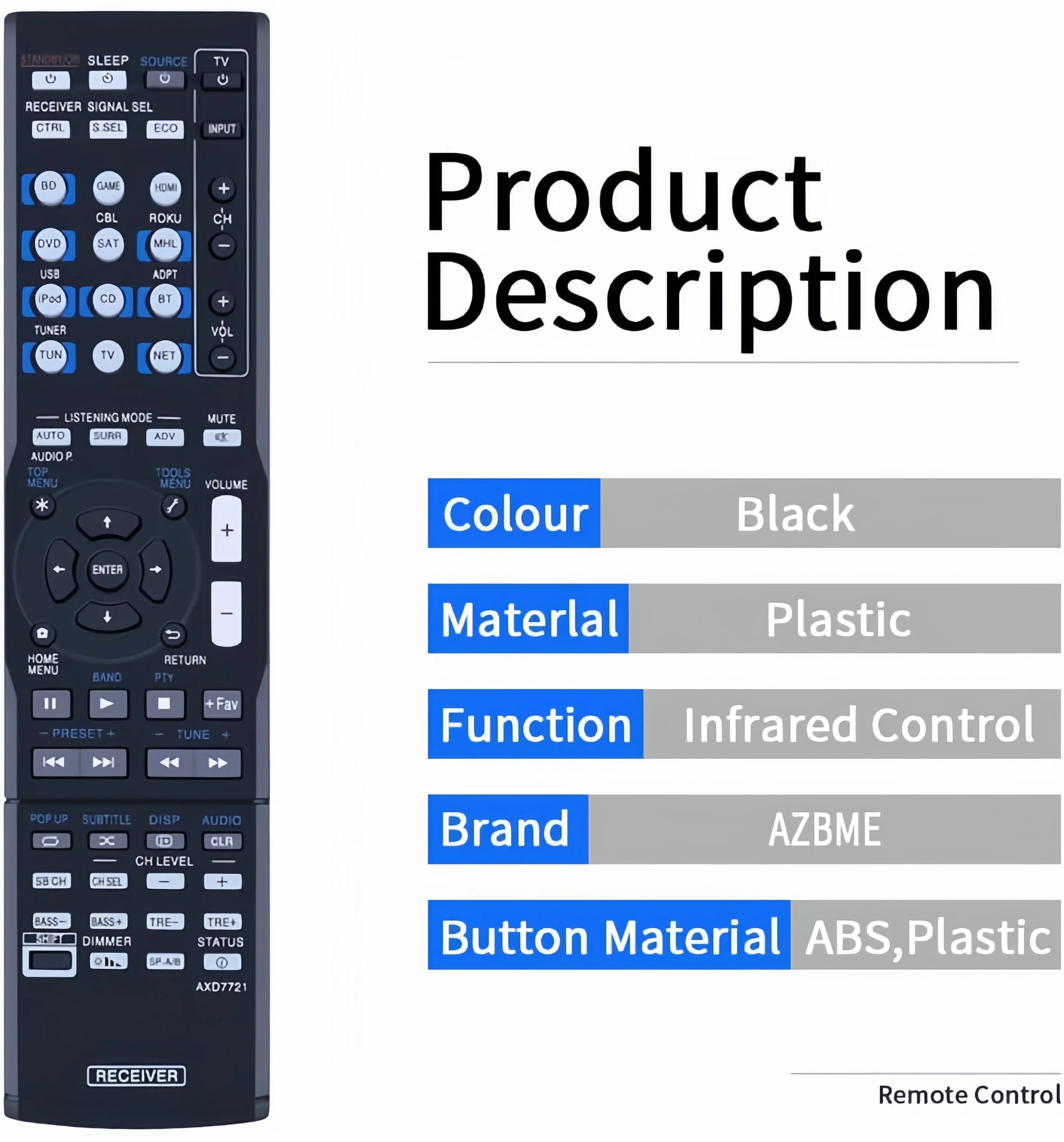 Пульт дистанционного управления для AV-ресивера Pioneer VSX-529-K VSX-1024 VSX-1029 VSX-44 VSX-824 VSX-S300-K