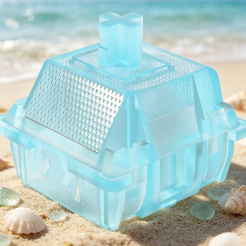Фото Механические переключатели DUROCK Sea Glass Switch, линейные, с возможностью горячей замены, настраиваемые, заводская смазка, 45gf, аксессуары для механических клавиатур, подарок №1