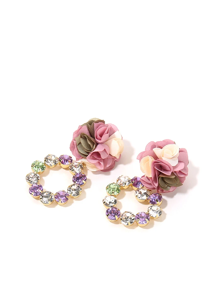 

Atmosphere Sense Sweet Flower Earrings 2022 New Popular Online Red Elegant High-Grade Tea Series Fairy Earrings for Women