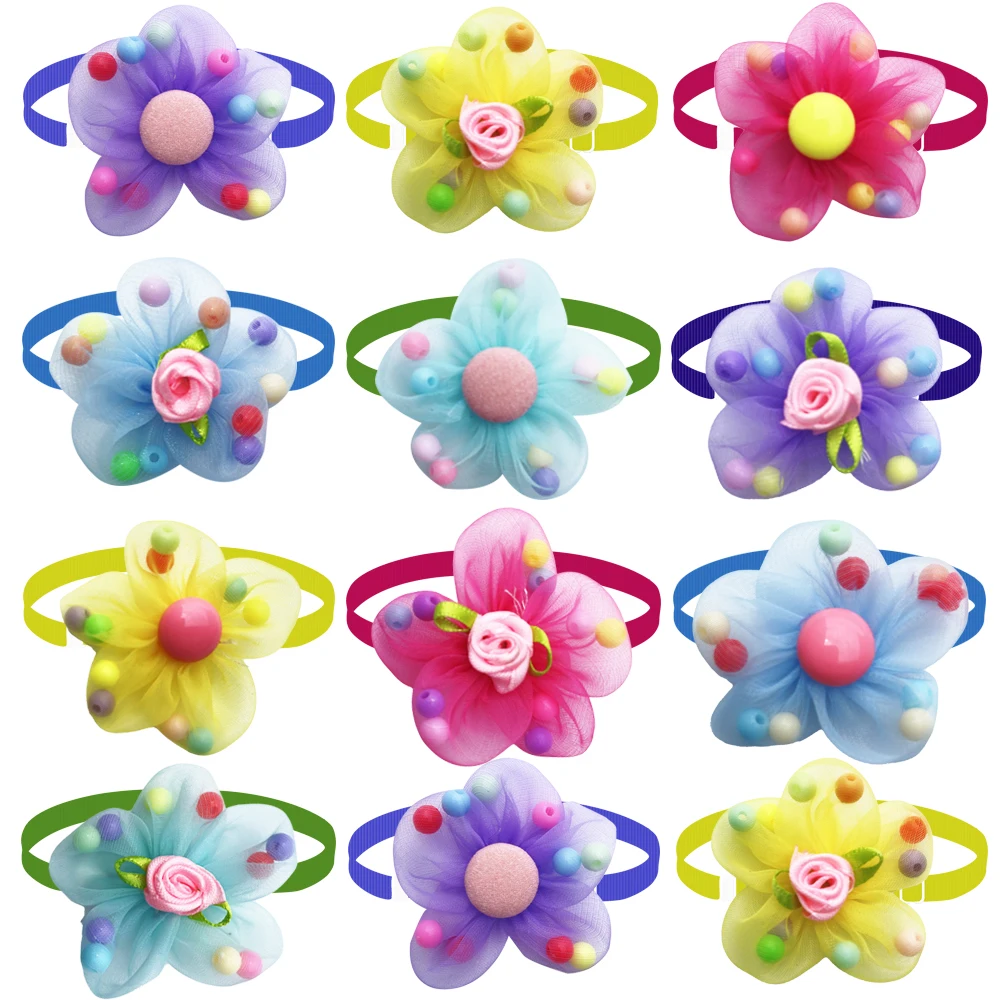 

50/100 шт., яркие галстуки-бабочки для собак