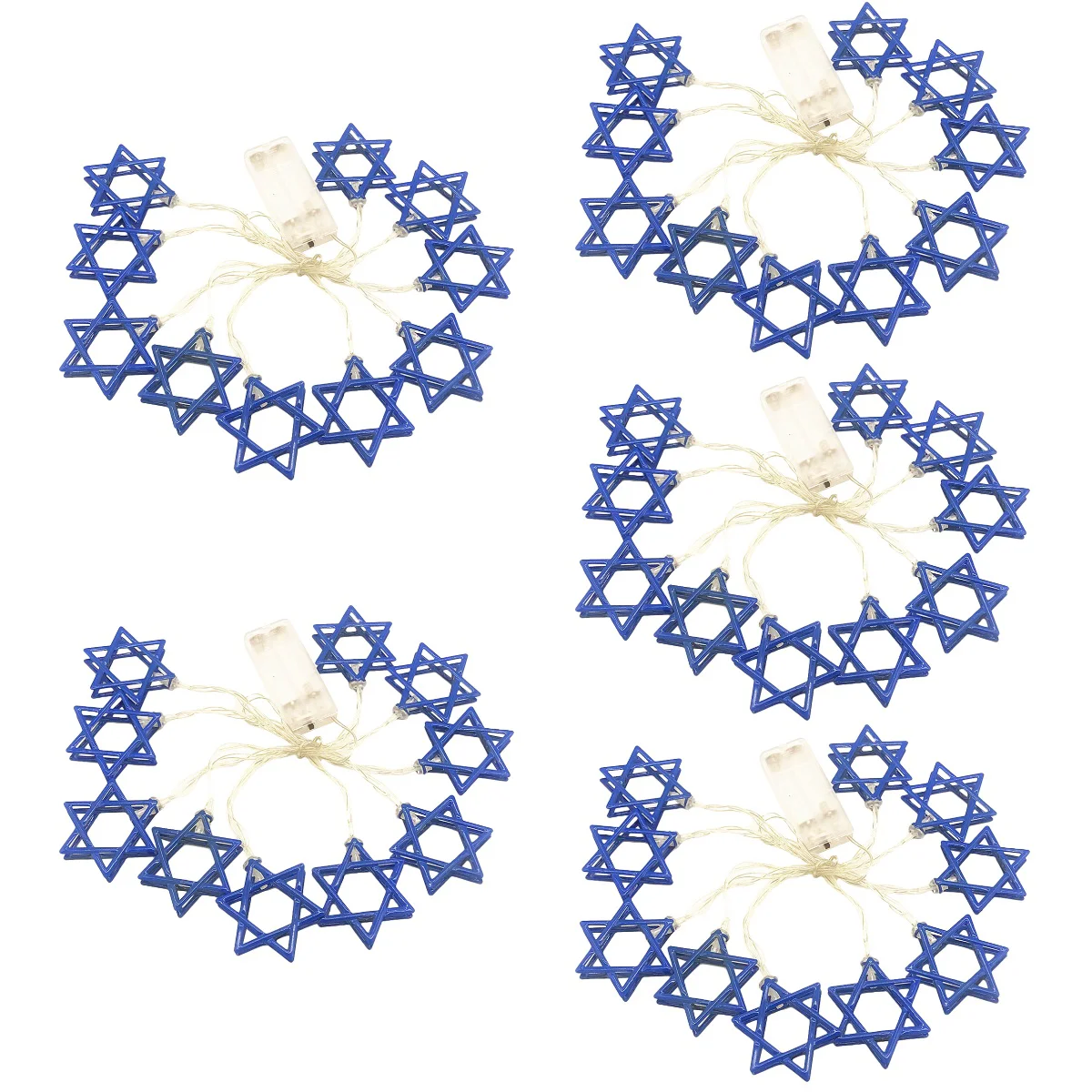 

5x Hanukkah Decoration Star of David String Hanukkah String String Lights Hanukkah Supplies