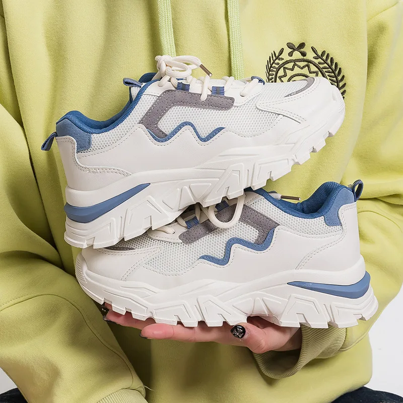 

AB New All-match Women's Shoes Spring Autumn Student Thick-soled Mesh Breathable Sports Shoes Woman's Casual Trend Shoe Ladies