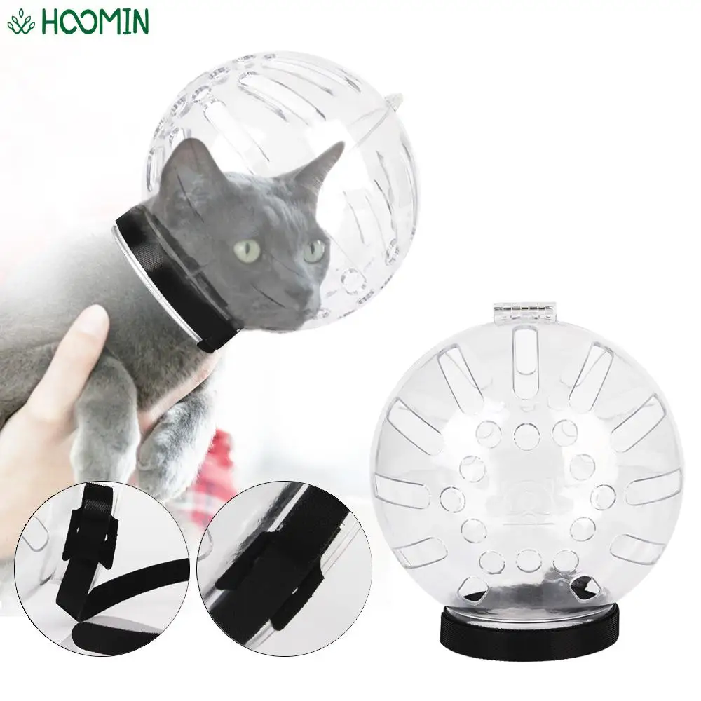 Anti-yalama kedi namlu banyo tımar koruyucu uzay Hood Anti-Bite nefes bakım maskesi kedi bakım malzemeleri