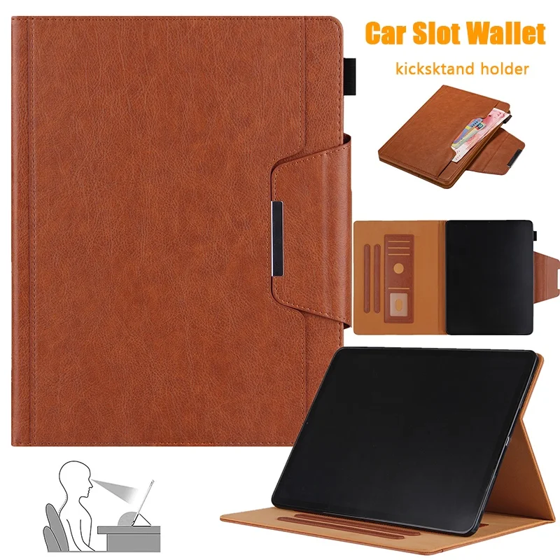 

Business Leather With Wallet Card Case for iPad Pro 11 2022 4th M2 10th 10.9 Air 5 4 3 2 1 Mini 6 5 10.2 9th 8th 7th 9.7 6th 5th