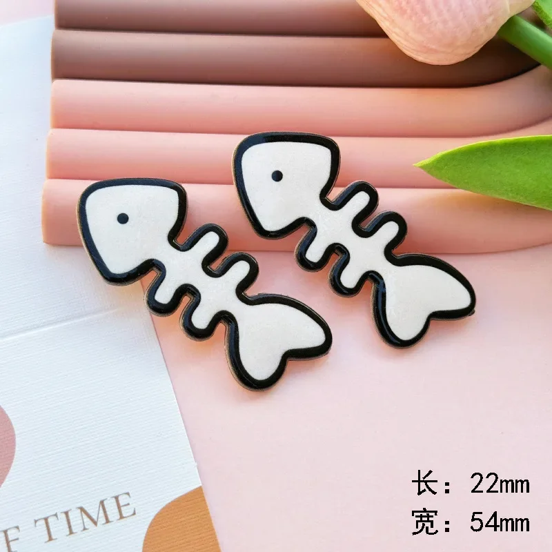 5 шт. акриловая рыбья кость с плоской задней частью аксессуары сделай сам