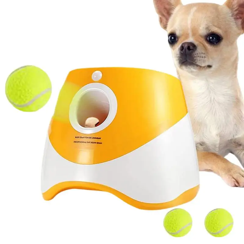 

Dog Ball Launcher Dog Pet Toys Tennis Bring Out Automatic Throwing Machine Ball Dog Training 3 Tennis Balls Included For puppy