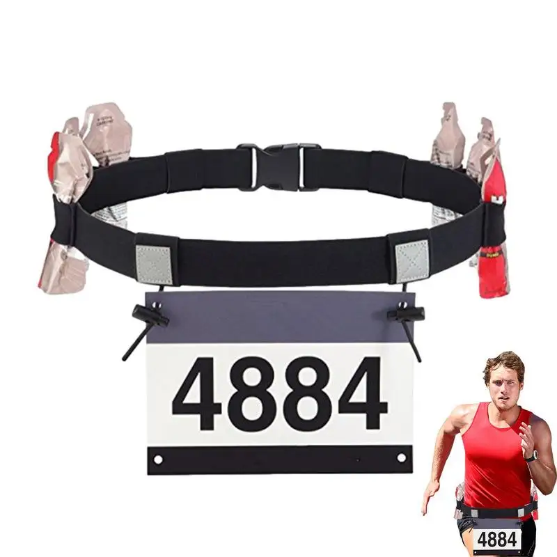 

Adjustable Wear Resistant Race Bib Holder For Marathon Cycling Resilient Race Number Belt Triathlon Race Belts For Running