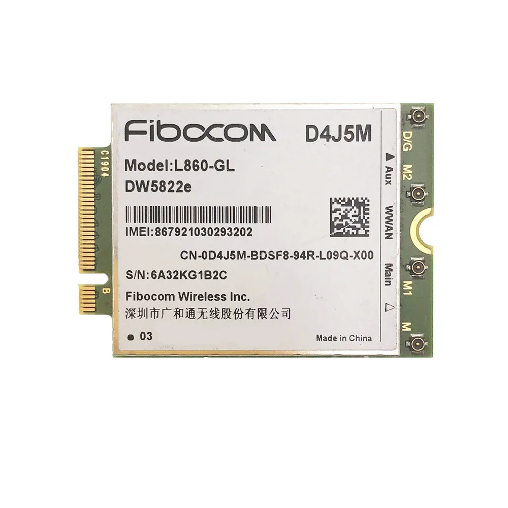 

Карта памяти DW5822e Φ D4J5M 4G, модуль 1 Гбит/с, Cat16 4G, 4G модуль M.2 для ноутбука Dell Inspiron 7490