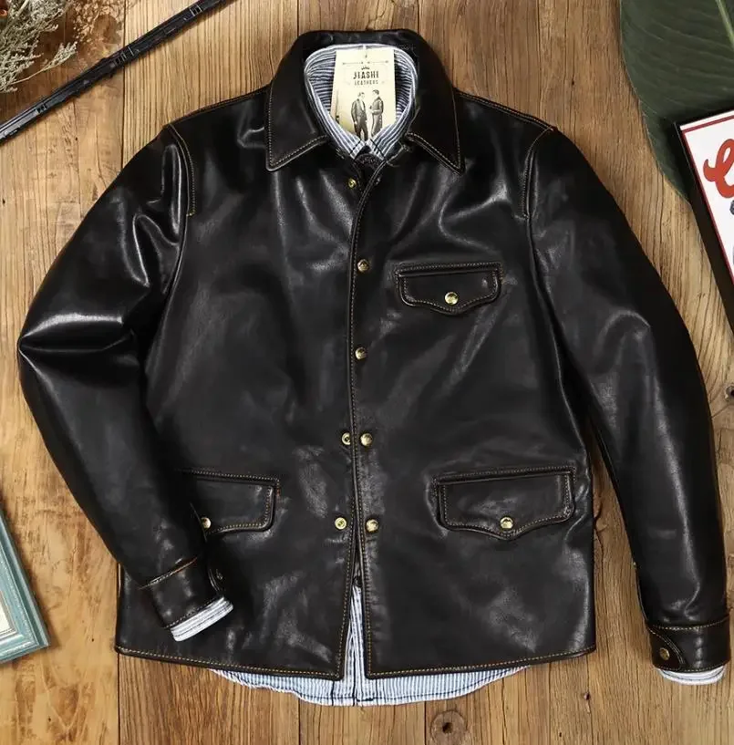 Магазин высшего качества мужское пальто из натуральной кожи. Оптовая продажа