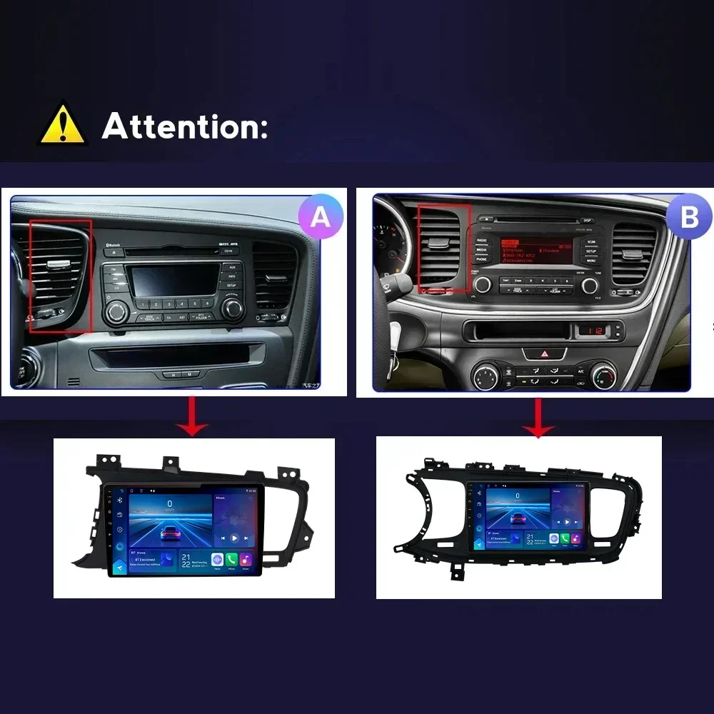Фото Автомобильный радиоприемник Carplay Android 14 для KIA Optima K5 2011-2015 Android Авто Мультимедийный плеер GPS-навигация Стерео No 2 DIN DVD №2