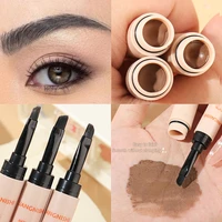 3 color eyebrow cream pen waterproof long lasting natural brown grey eyebrow shape tinted brow pencil with brush makeup cosmetic