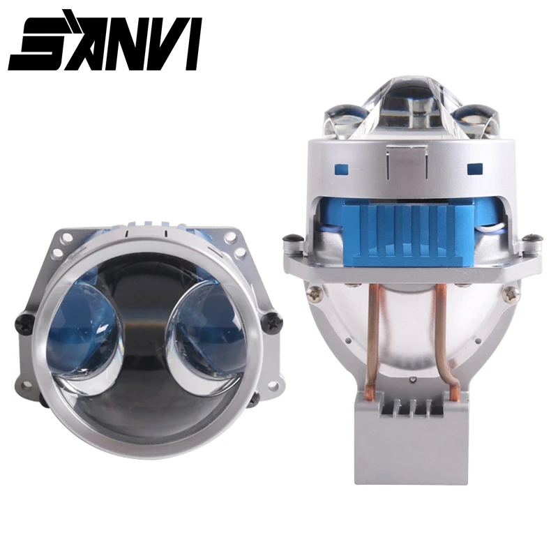 Sanvi Car S16 Bi светодиодный линза проектора передняя фара 12V 150W 6000K двойная гиперболоидная прямая линза LHD H4 H7 9005 9006 автомобильные аксессуары