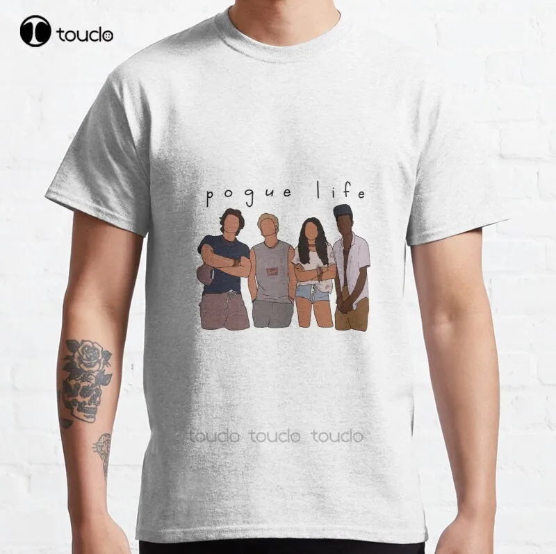 

Новая классическая футболка Pogue Life с внешним банком, Хлопковая мужская футболка, индивидуальная футболка Aldult для подростков, унисекс, футболки с цифровой печатью