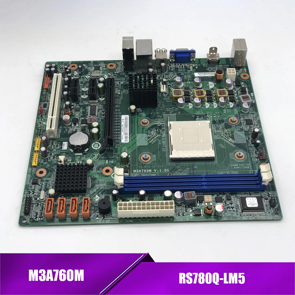 

Desktop PC Motherboard For Lenovo 760 M3A760M V:1.01 CM3A76ME RS780Q-LM5 Mainboard
