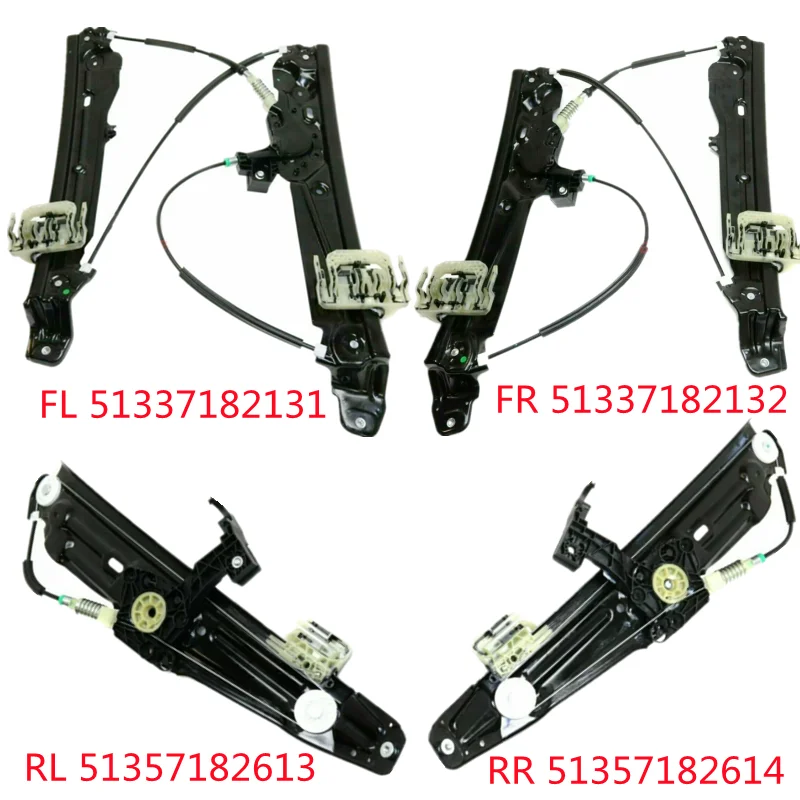 

New Window Lifter Regulator For BMW 5 Series F10 F18 51337182131 51337182132 51357182613 51357182614