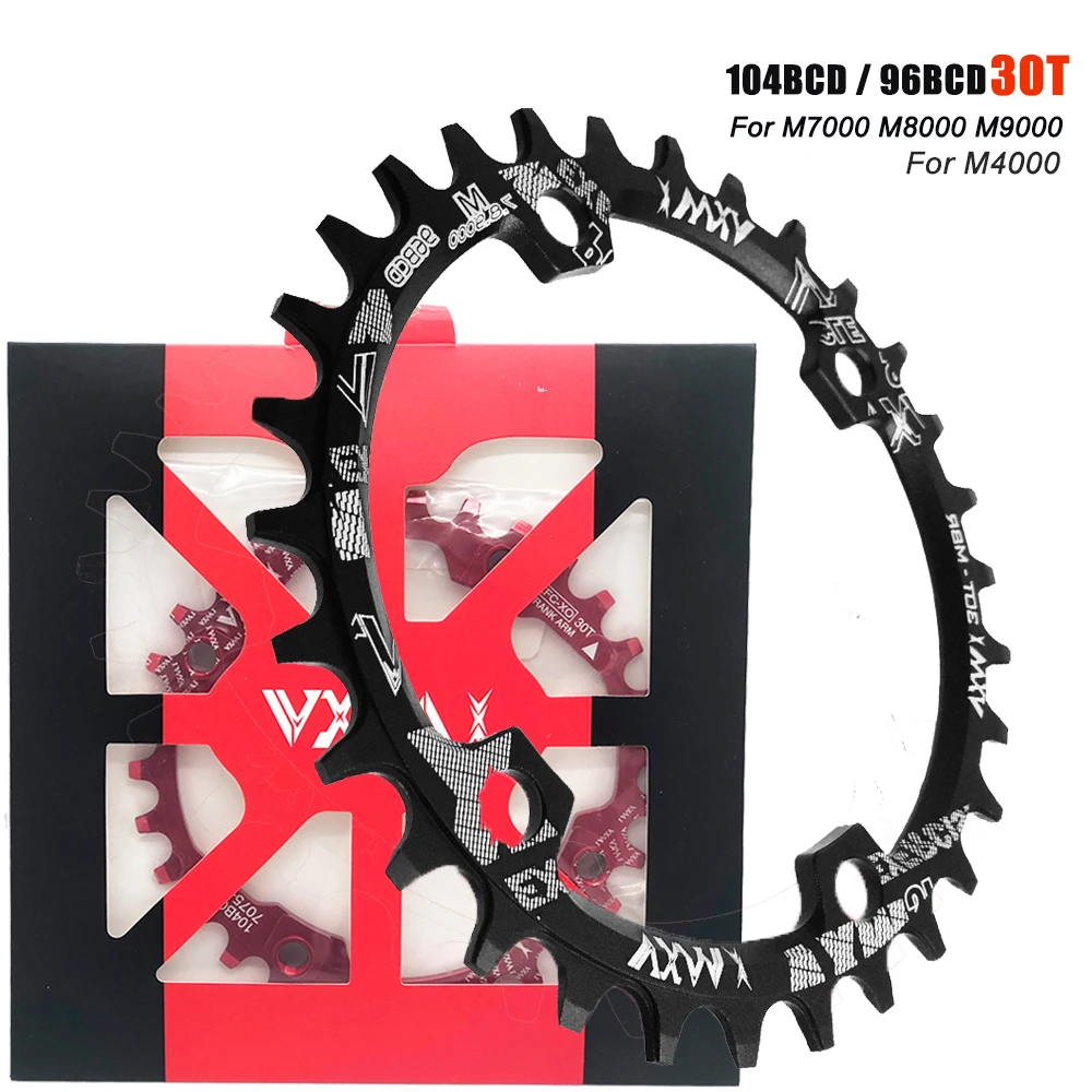 

Bicycle Crank 104BCD/96BCD MTB 30T Chainwheel Aluminum Alloy Narrow Wide Chainring Round Chainwheel Cycle Crankset Bicycle parts