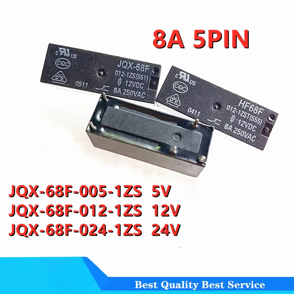 

2 шт./партия, реле детской модели JQX 68F 012 1ZS 8A 5PIN 5VD 12VDC 24VDC