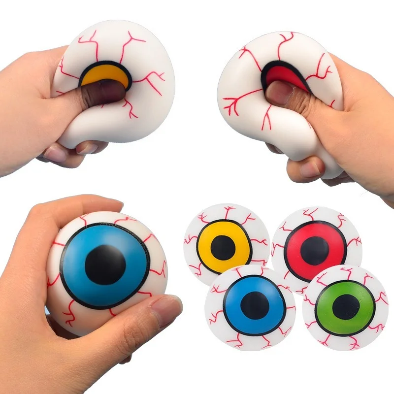 

Squeeze Toys Antistress Pressure Flour Eyeball Stress Relief Squeeze Ball Horror Halloween for Kid Adults Hand Fidget Stressball