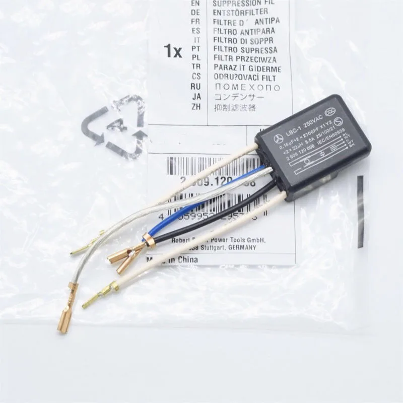 

Оригинальный подавляющий фильтр 2609120008 для BOSCH GWS850CE/C GEX150TURBO GWS780C Фотогалерея/100CE Фотогалерея/125C