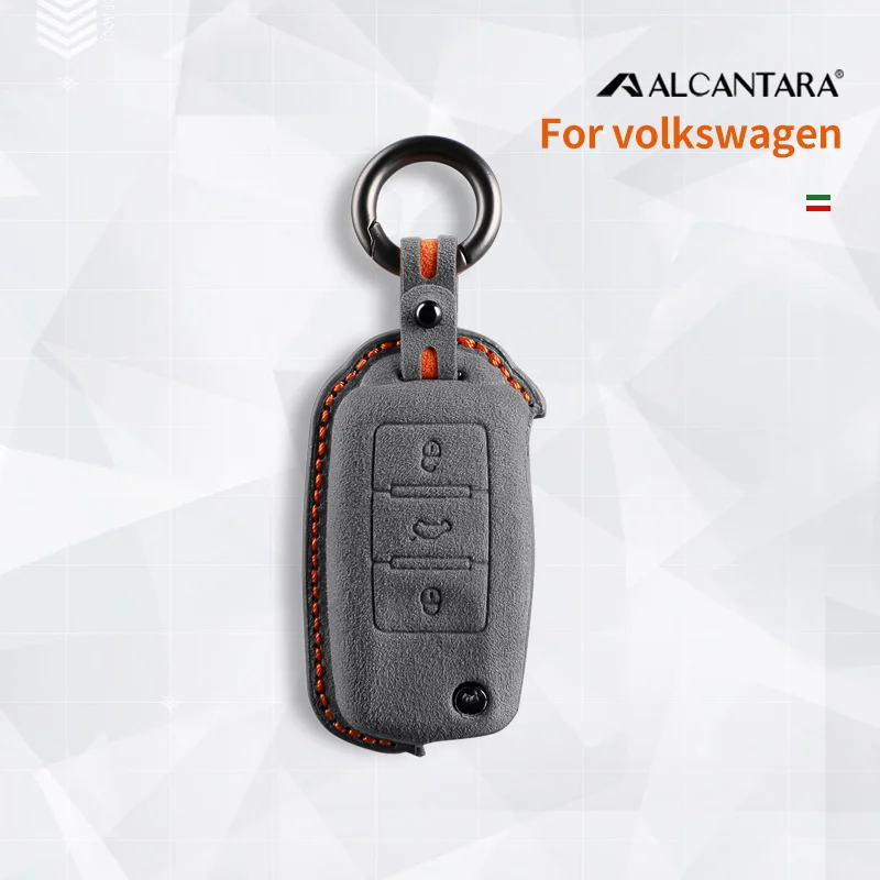 

Alcantara Key Case Cover Holder For VW Volkswagen Tiguan Mk1 Mk2 Magotan Passat B5 B8 Polo Golf 4 5 6 7 Mk7 Jetta Eos