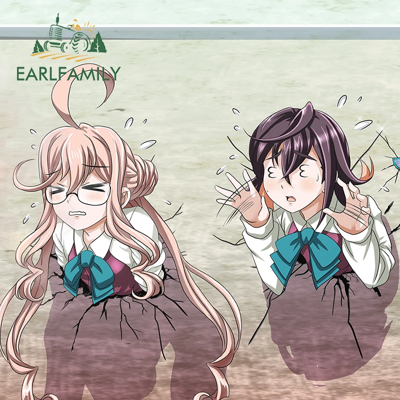 EARLFAMILY 13 см для трещин аниме девушка Ahegao лицо Hentai Автомобильная наклейка Аниме