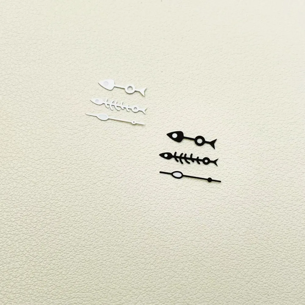 Modified watch hand, personalized fish bone pointer, three-pin, green luminous, suitable for NH35/NH36/4R/7S movement