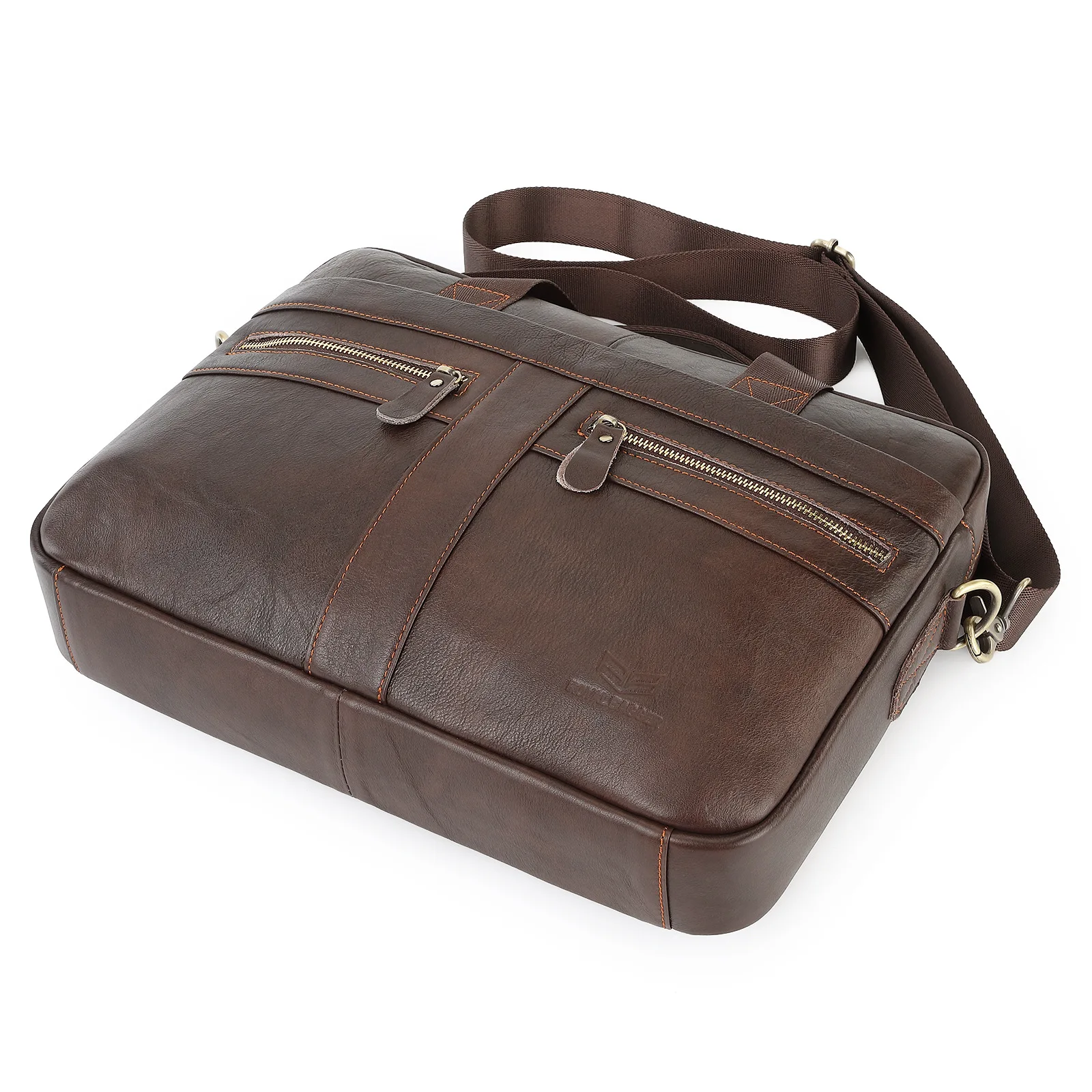 Royal Bagger Shoulder Bags Briefcases for Men Genuine Cow Leather Male Laptop Briefcase Handbag Business Messenger Bag Handbags