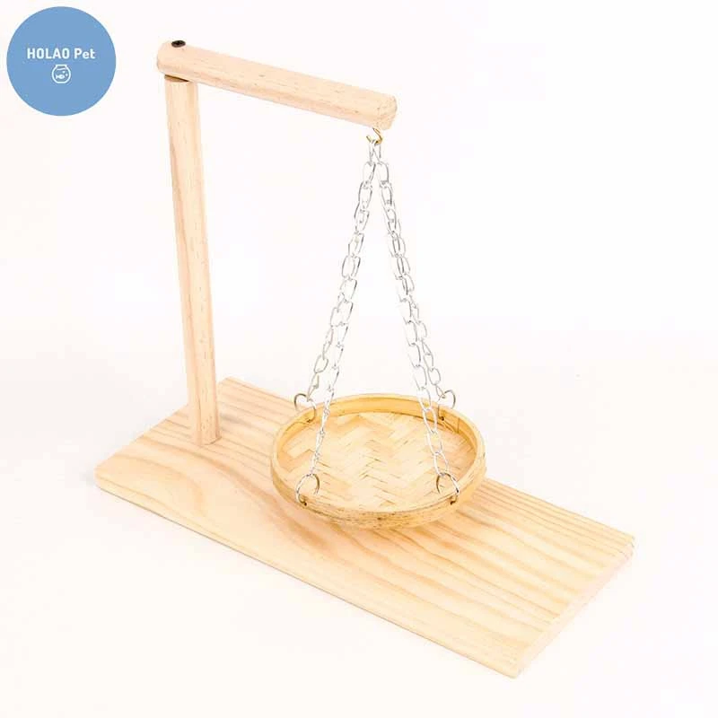 

Wooden Bird Toys Swing Cage Accessories Birdcage Nest Hanging Stand Rope Hammock Parrot Lovebird Canary Budgie Pigeon Chicken