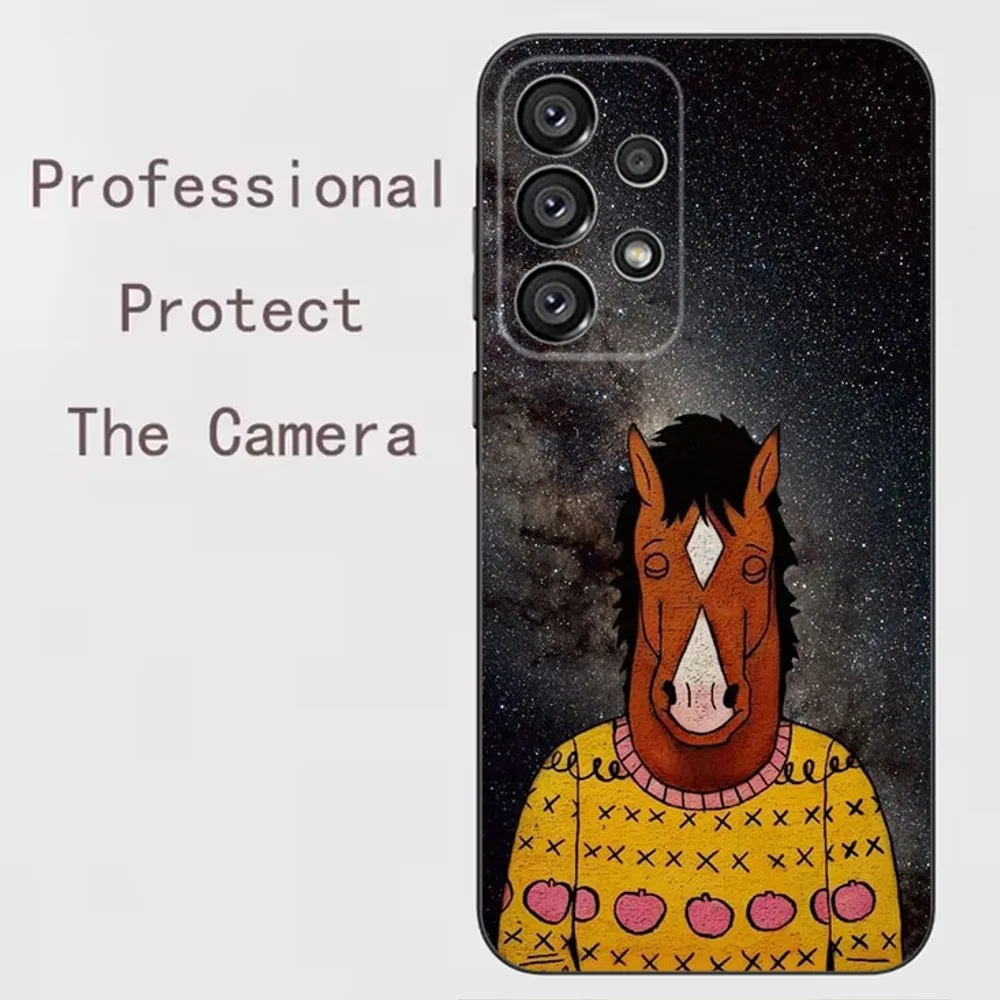 Забавный чехол для телефона B-Bojack H-Horseman Samsung Galaxy A13 A21s A22 A31 A32 A52 A53 A71 A80 A91 Soft Black Shell