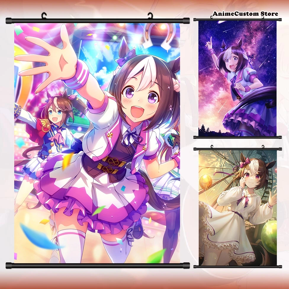 

Anime Umamusume: Pretty Derby Special Week Silence Suzuka Cosplay Wall Scroll Roll Painting Poster Hanging Poster Art Decor