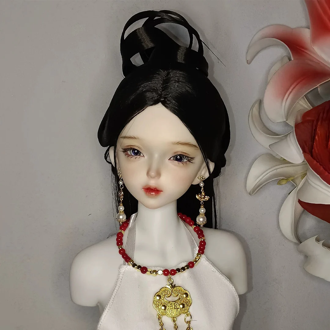 Фото Парики для кукол BJD 1/4 1/3, винтажный стиль, длинные волосы, для костюмов Ханьфу, парик феи для MSD SD13, аксессуары для кукол SSDF Uncle A1724 №1