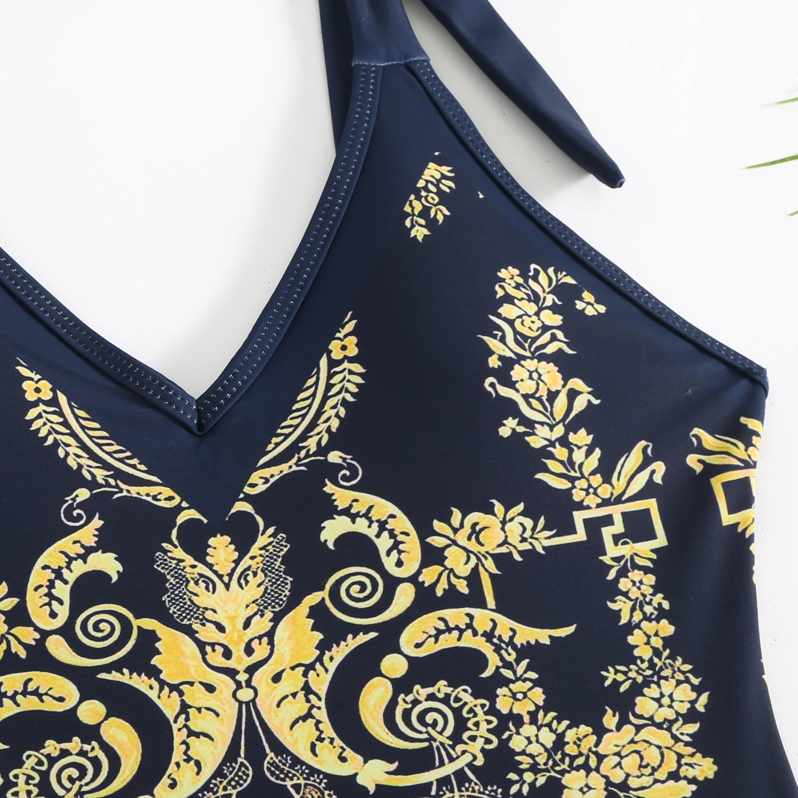 Роскошный Цельный купальник женская накидка черный с принтом новинка 2024