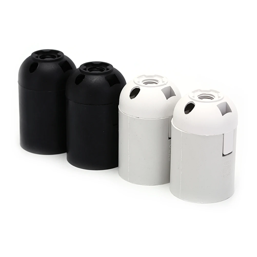 

2Pcs E27 M10 Base Socket Lampshade Collar Splitter Light Bulb Lamp Holder With On/Off Switch Screw Converter Black White