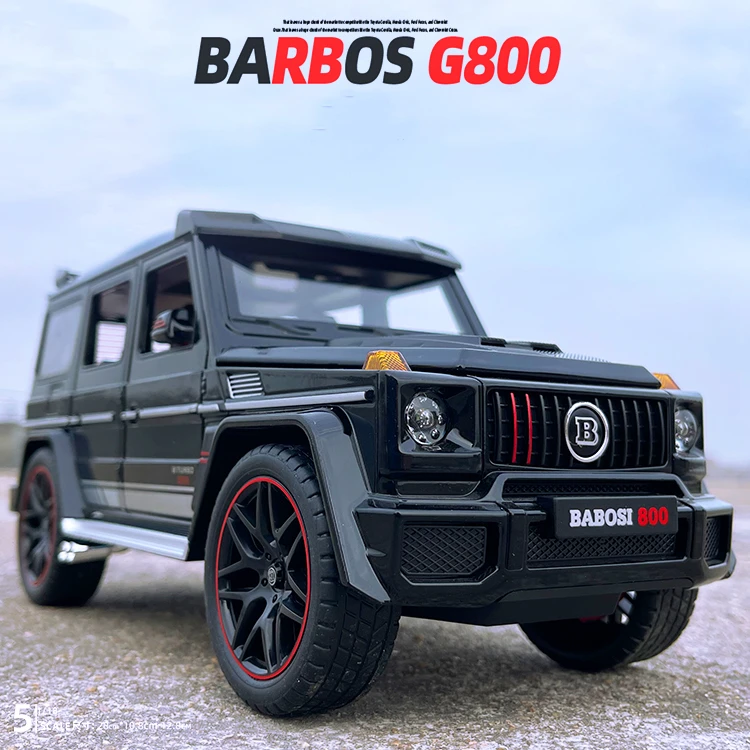 

1:18 Mercedes Benz BRABUS G800 Diecast Metal Alloy Model car Sound Light Pull Back With Spray Collection Toy Gift