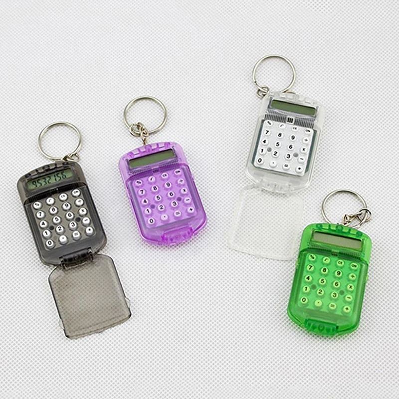 

1PCS Portable Mini Flip Calculator Hanging Pendant Keychain Keyring Key Holder Gift Random Color