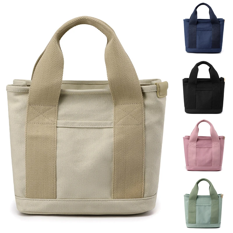 

Small Bag With Zipper This Thousand Layer Bag Small Lady Single Shoulder Portable Thickened Canvas Mobile Phone Bucket Tote Bags