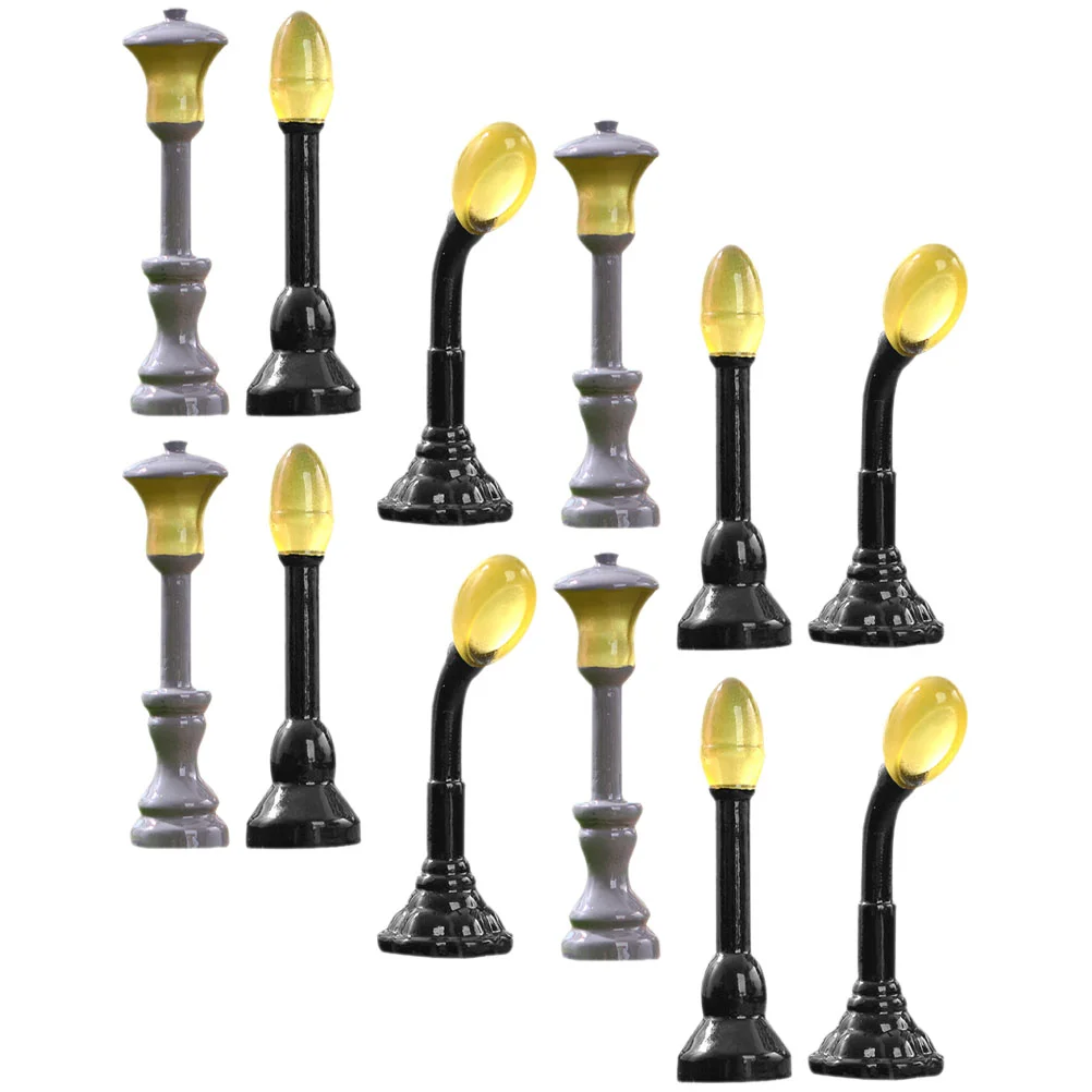 

12pcs House Yard Light Mini Luminous Street Lamp Decorative Mini Street Lights
