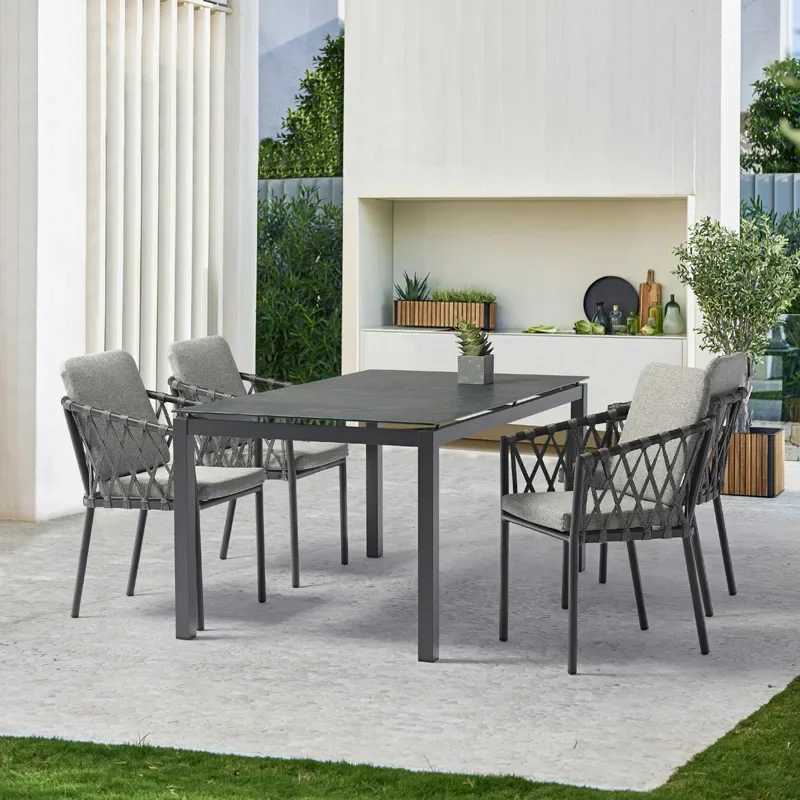 Уличные плетеные столы и стулья Youlan для двора балкона сада отдыха из трех частей